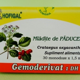 Mlădite de paducel - gemoderivat HOFIGAL (30 de monodoze x 1,5 ml)