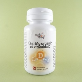 Ca si Mg organic cu vitamina D DACIA PLANT (60 de comprimate)