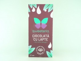 Ciocolata cu lapte fara zahar SWEETERIA (100 g)