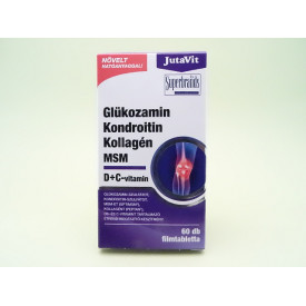 Glucozamina + condroitina + colagen + MSM + vit. C + vit. D3 JutaVit JUVAPHARMA (60 tablete filmate)