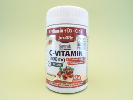 Vitamina C 1000 mg + vitamina D3 + zinc + extract de maces retard JutaVit (45 tablete filmate)
