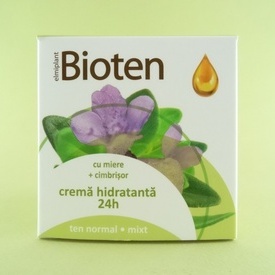 Crema hidratanta 24h cu miere si cimbrisor pentru ten normal si mix BIOTEN (50 ml)