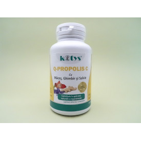 Q-propolis C cu maces, ghimbir si salvie KOTYS (60 comprimate masticabile)