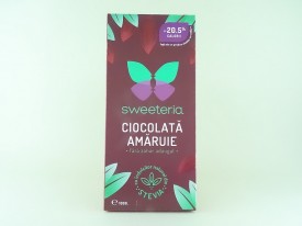 Ciocolata amaruie 70% fara zahar SWEETERIA (100 g)