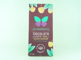 Ciocolata cu lapte, mar si scortisoara fara zahar SWEETERIA (100 g)