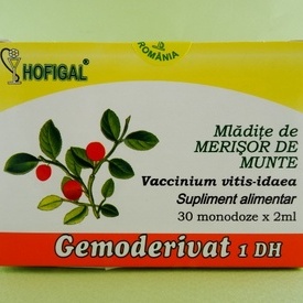 Mladite de merisor de munte - gemoderivat HOFIGAL (30 de monodoze x 2 ml)
