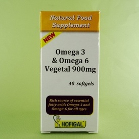 Omega 3 & Omega 6 Vegetal 900 mg HOFIGAL (40 de capsule)