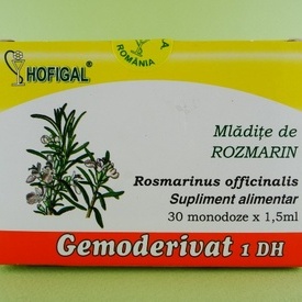 Mlădite de rozmarin - gemoderivat HOFIGAL (30 de monodoze x 1,5 ml)