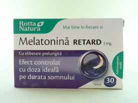 Melatonina retard 5 mg cu eliberare prelungita ROTTA NATURA (30 tablete)