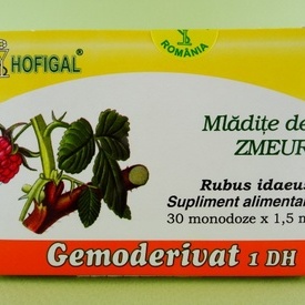Mladite de zmeur - gemoderivat HOFIGAL (30 de monodoze x 1,5 ml)